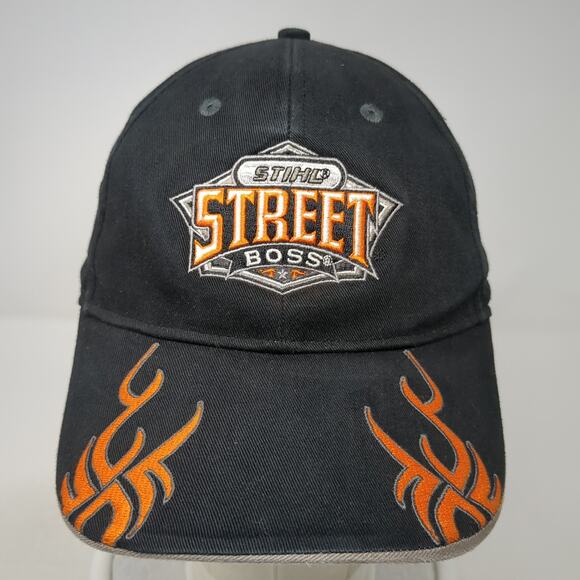 STIHL Street Boss Strapback Hat Black One Size Adjustable Embroidered - Picture 2 of 9